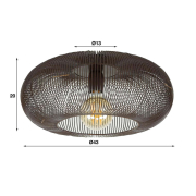 famlights | Deckenleuchte Lola in Schwarz-matt E27