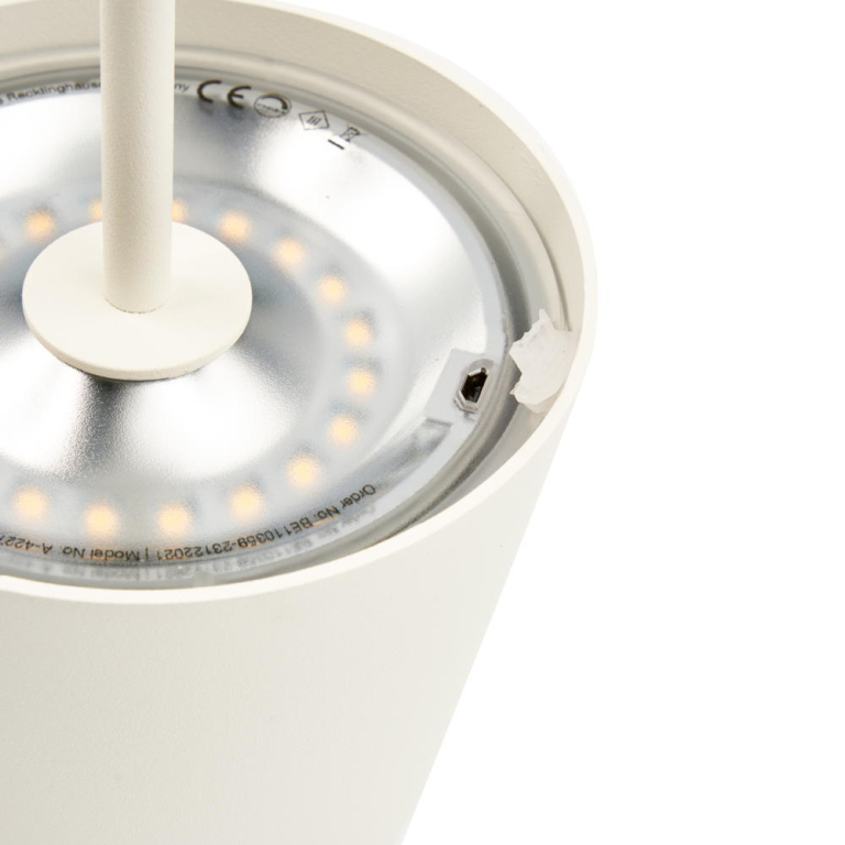 Pertrix Pertrix LED Akku Tischleuchte Joris in Weiß-matt 2,2W 150lm IP65