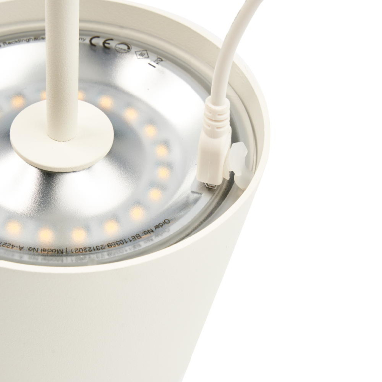 Pertrix Pertrix LED Akku Tischleuchte Joris in Weiß-matt 2,2W 150lm IP65