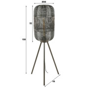 famlights | Stehleuchte Matei in Braun-antik E27