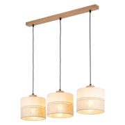 famlights | Pendelleuchte Amal in Beige E27 3-flammig