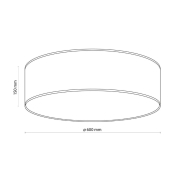 famlights | Deckenleuchte Eliano in Braun E27 4-flammig