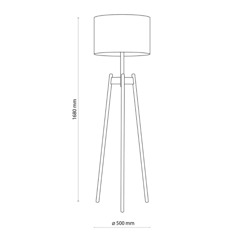 famlights famlights | Stehleuchte Mathea in Braun und Grau E27