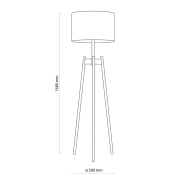 famlights | Stehleuchte Mathea in Braun und Grau E27