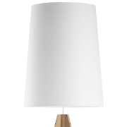 famlights | Stehleuchte Nathanael in Braun und Weiß E27