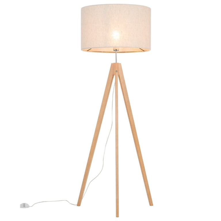 famlights famlights | Stehleuchte Henrieke in Beige E27