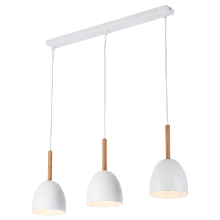 famlights famlights | Pendelleuchte Jessika in Weiß E27 3-flammig