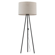 famlights | Stehleuchte Liya in Schwarz und Beige E27 1650mm