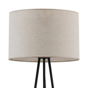 famlights | Stehleuchte Liya in Schwarz und Beige E27 1650mm