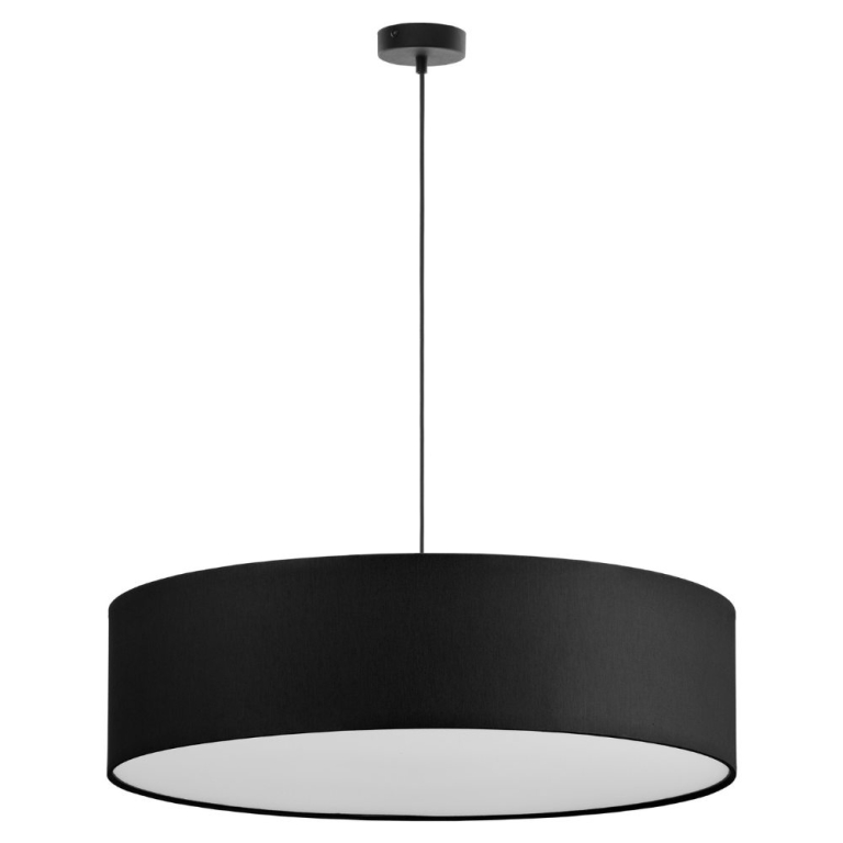 famlights famlights | Pendelleuchte Melinda in Schwarz E27 3-flammig