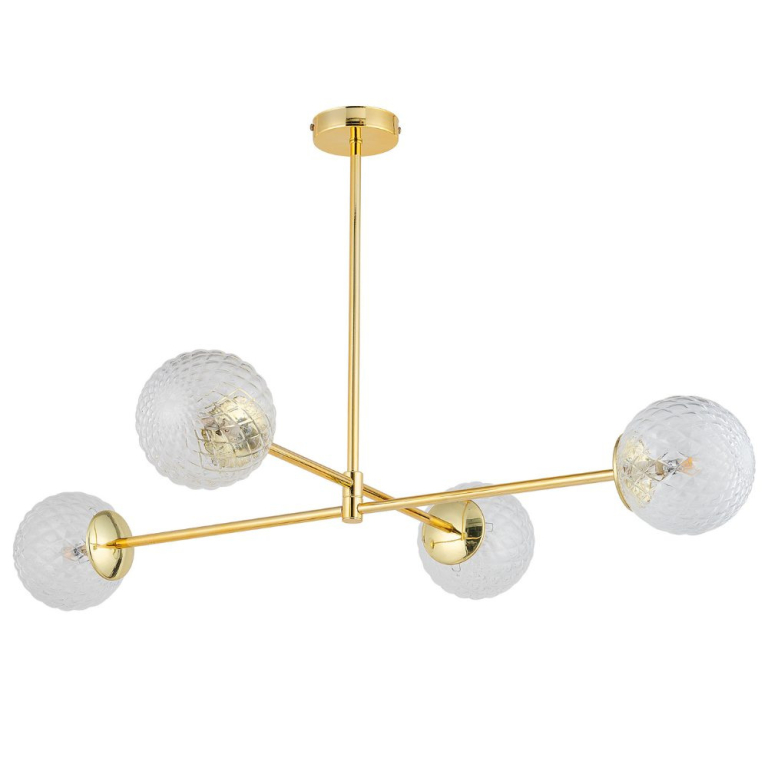 famlights famlights | Deckenleuchte Matti in Gold G9 4-flammig