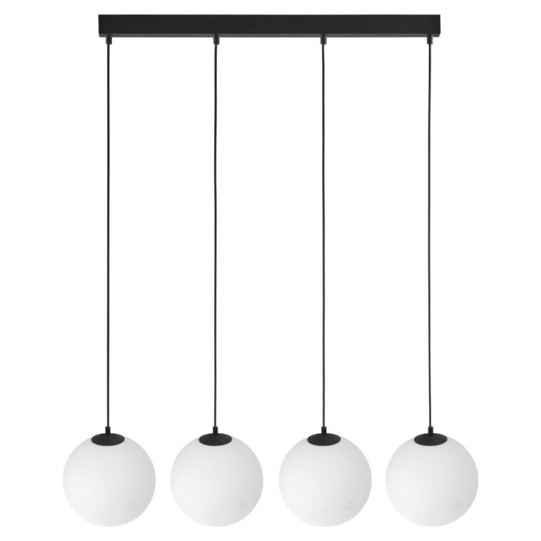 famlights famlights | Pendelleuchte Marlene in Schwarz G9 4-flammig