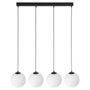 famlights | Pendelleuchte Marlene in Schwarz G9 4-flammig
