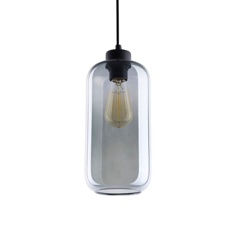 famlights famlights | Pendelleuchte Marieke in Grau E27 1-flammig