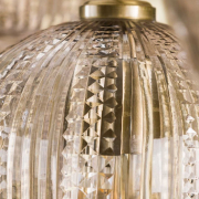 famlights | Pendelleuchte Nael in Transparent und Schwarz-matt E27 5-flammig