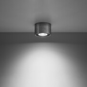 famlights | Deckenaufbauspot Barney in Grau GU10