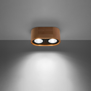 famlights | Deckenleuchte Barney in Natur-hell GU10 2-flammig