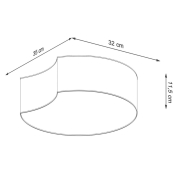 famlights | Deckenleuchte Cate in Weiß E27 2-flammig 320mm