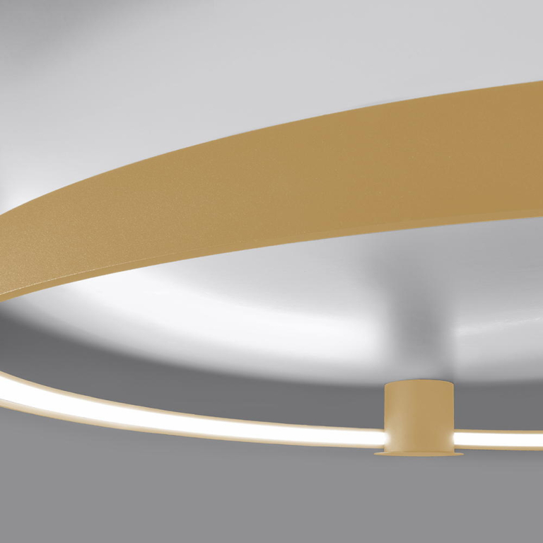 famlights famlights | LED Deckenleuchte Ria in Gold 30W 3870lm 4000K