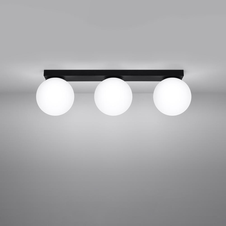 famlights famlights | Deckenleuchte York in Schwarz G9 3-flammig