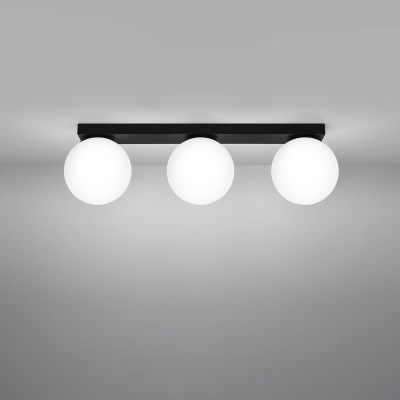 famlights | Deckenleuchte York in Schwarz G9 3-flammig