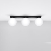 famlights | Deckenleuchte York in Schwarz G9 3-flammig
