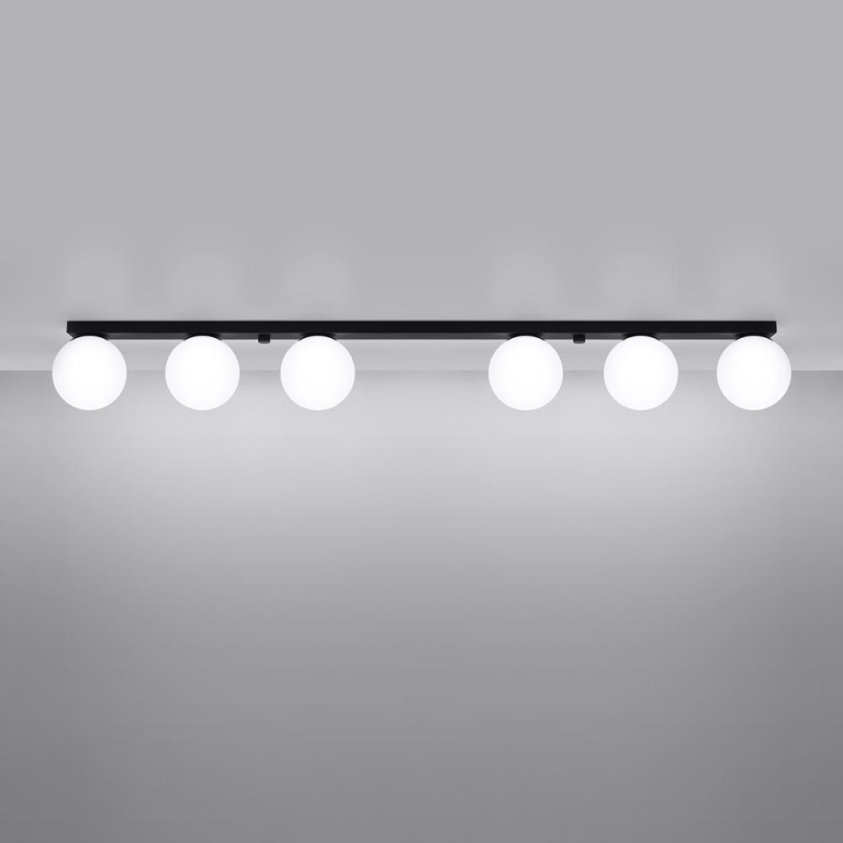 famlights famlights | Deckenleuchte York in Schwarz G9 6-flammig