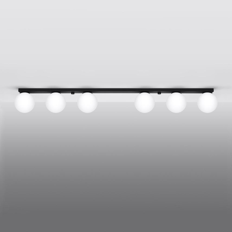 famlights famlights | Deckenleuchte York in Schwarz G9 6-flammig