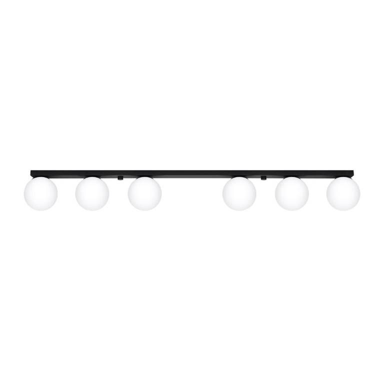 famlights famlights | Deckenleuchte York in Schwarz G9 6-flammig