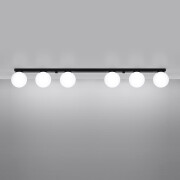 famlights | Deckenleuchte York in Schwarz G9 6-flammig