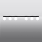 famlights | Deckenleuchte York in Schwarz G9 6-flammig