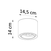 famlights | Deckenaufbauspot Kahoni in Weiß GU10