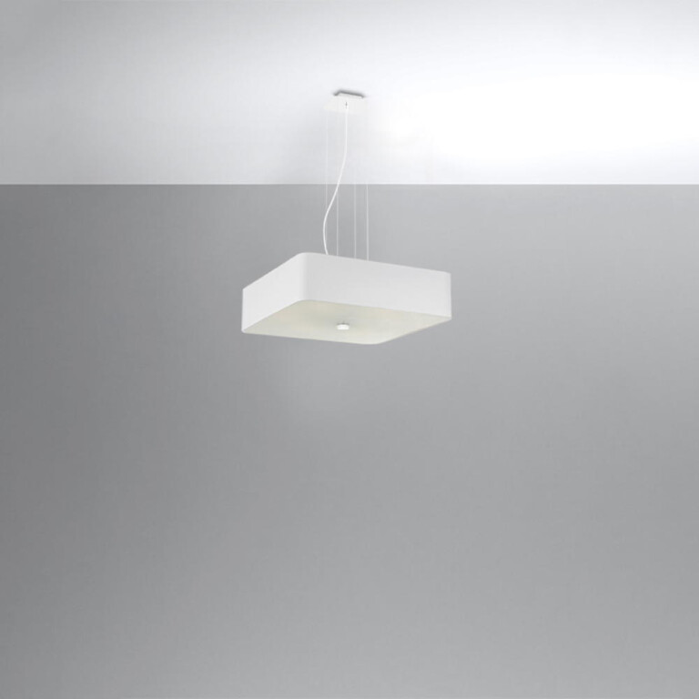 famlights famlights | Pendelleuchte Lis in Weiß E27 5-flammig 550x550mm