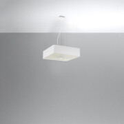 famlights | Pendelleuchte Lis in Weiß E27 5-flammig 550x550mm