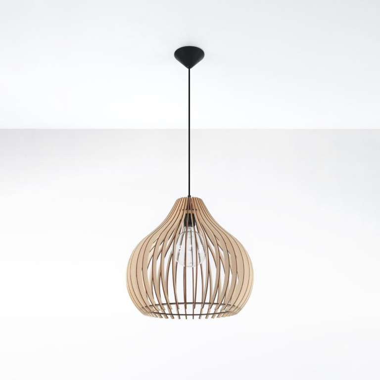 famlights famlights | Pendelleuchte Arabella in Natur-hell E27