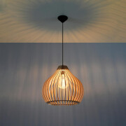 famlights | Pendelleuchte Arabella in Natur-hell E27
