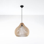 famlights | Pendelleuchte Arabella in Natur-hell E27