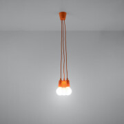 famlights | Pendelleuchte Dani in Orange E27 3-flammig