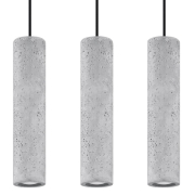 famlights | Pendelleuchte Lou in Grau GU10 3-flammig