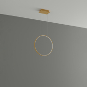 famlights | LED Pendelleuchte Ria rund in Gold 30W 3870lm 4000K