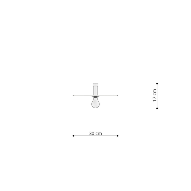 famlights famlights | Wand- und Deckenleuchte Shirin in Schwarz E27 300mm