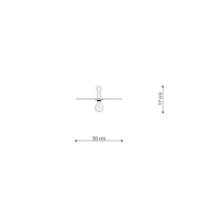 famlights | Wand- und Deckenleuchte Shirin in Schwarz E27 300mm