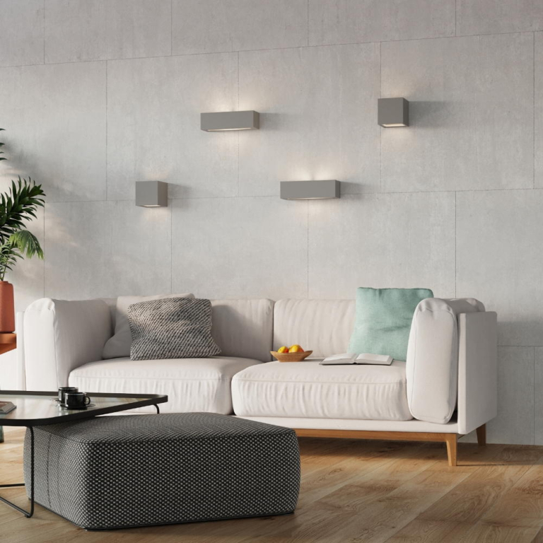 famlights famlights | Wandleuchte Lill in Grau E27