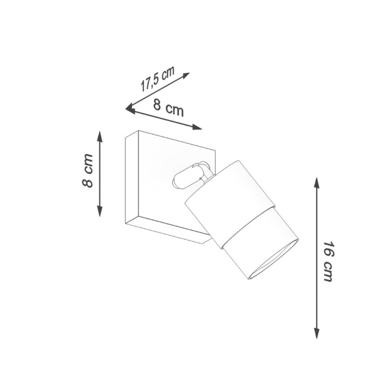 famlights famlights | Wandleuchte Neal in Schwarz und Gold GU10