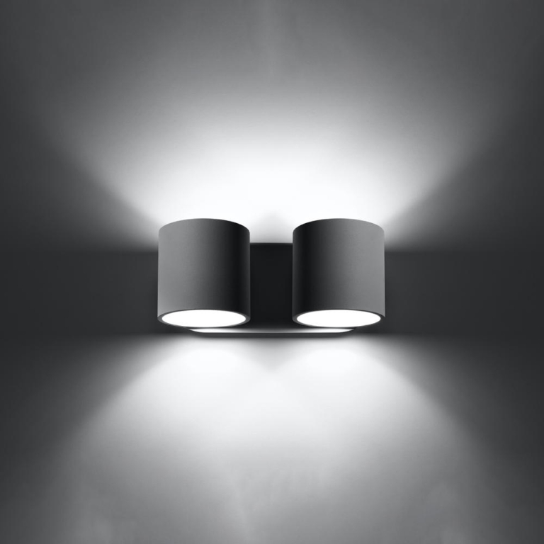 famlights famlights | Wandleuchte Oke in Grau G9 2-flammig