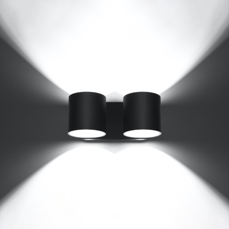 famlights famlights | Wandleuchte Oke in Schwarz G9 2-flammig