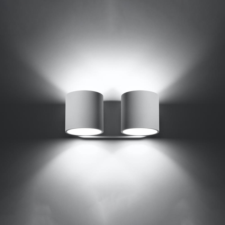 famlights famlights | Wandleuchte Oke in Weiß G9 2-flammig