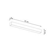 famlights | LED Wandleuchte Per in Grau 17W 2080lm 4000K