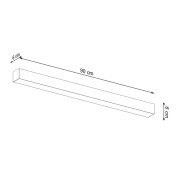 famlights | LED Wandleuchte Per in Grau 25W 3120lm 3000K