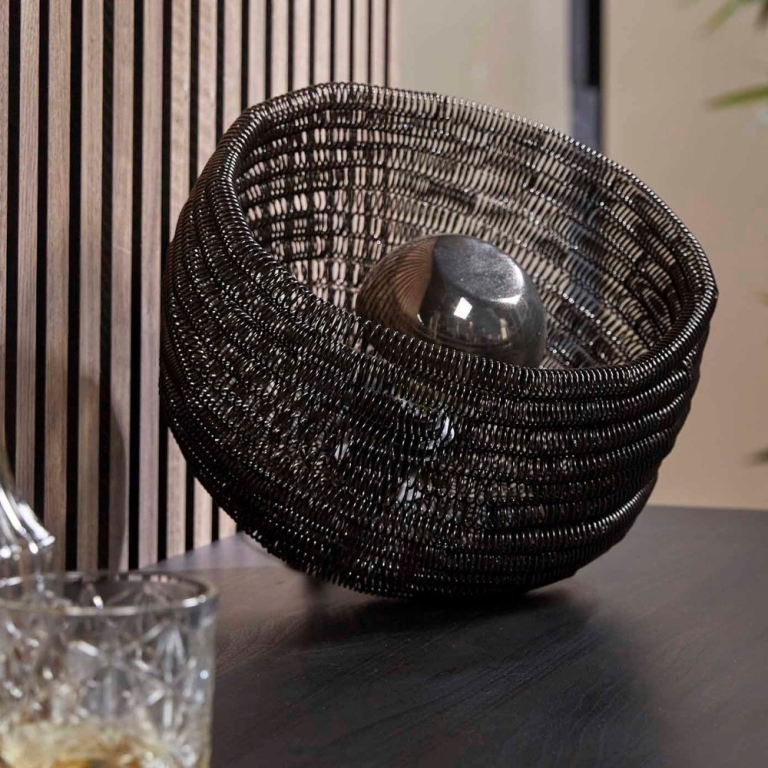 famlights famlights | Tischleuchte Liz in Nickel E27 300mm